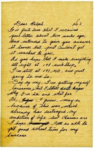 1952년 한국-캐나다 편지1