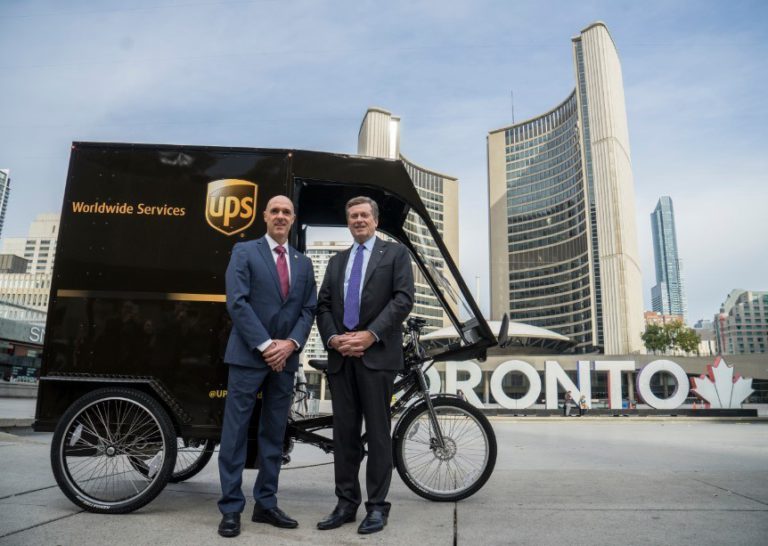 UPS 캐나다, 배달 자전거 시험 도입