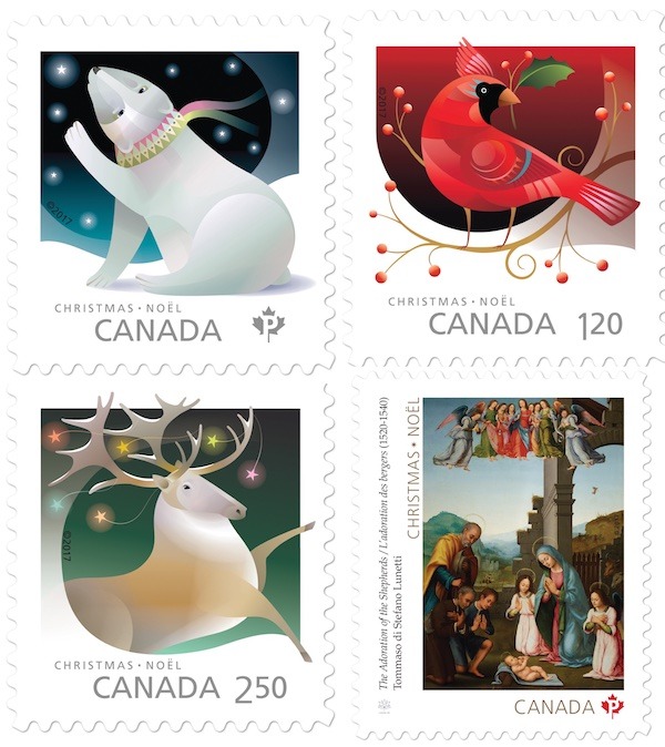 캐나다 크리스마스 우표 2017