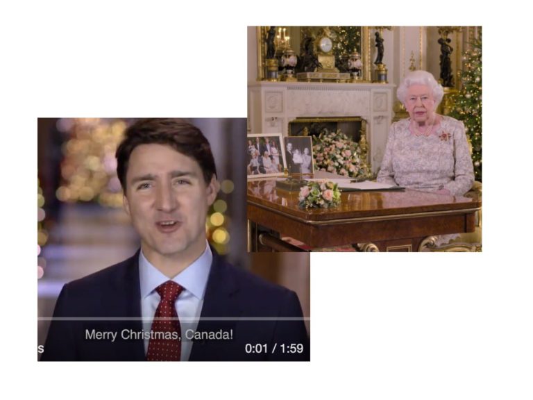 캐나다 총리와 여왕, 크리스마스 축하메시지
