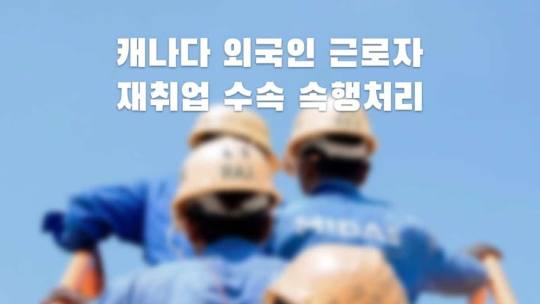 "임시 외국인 근로자 재취업 허가 속행 발급"